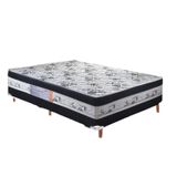 Cama Box Casal Conjugada D28 188x138x52cm Golden Pollux Preto