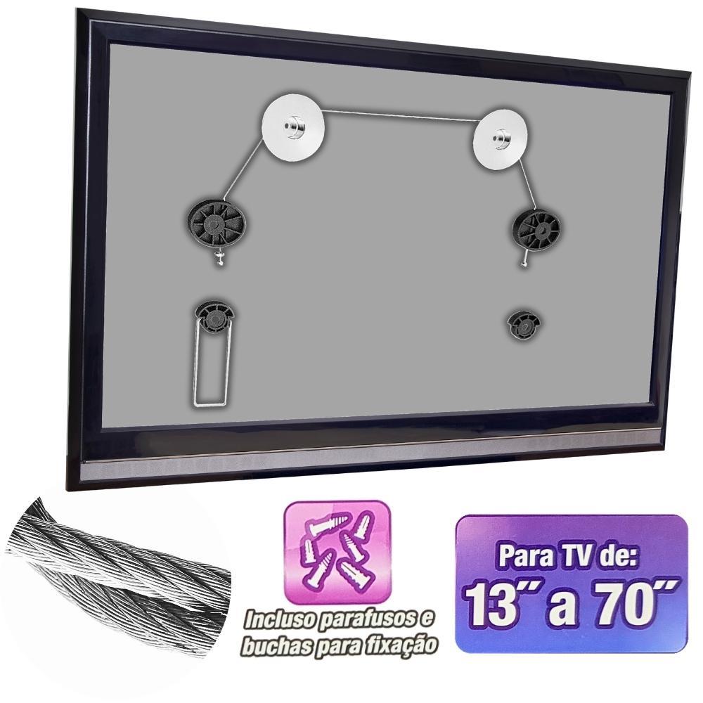 Suporte Fixo Ultra Fino Para Tvs Lcd Led 13 - 70 Polegadas