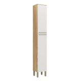 Paneleiro Simples Com 2 Portas 100% Mdf Itália Amêndoa/off White