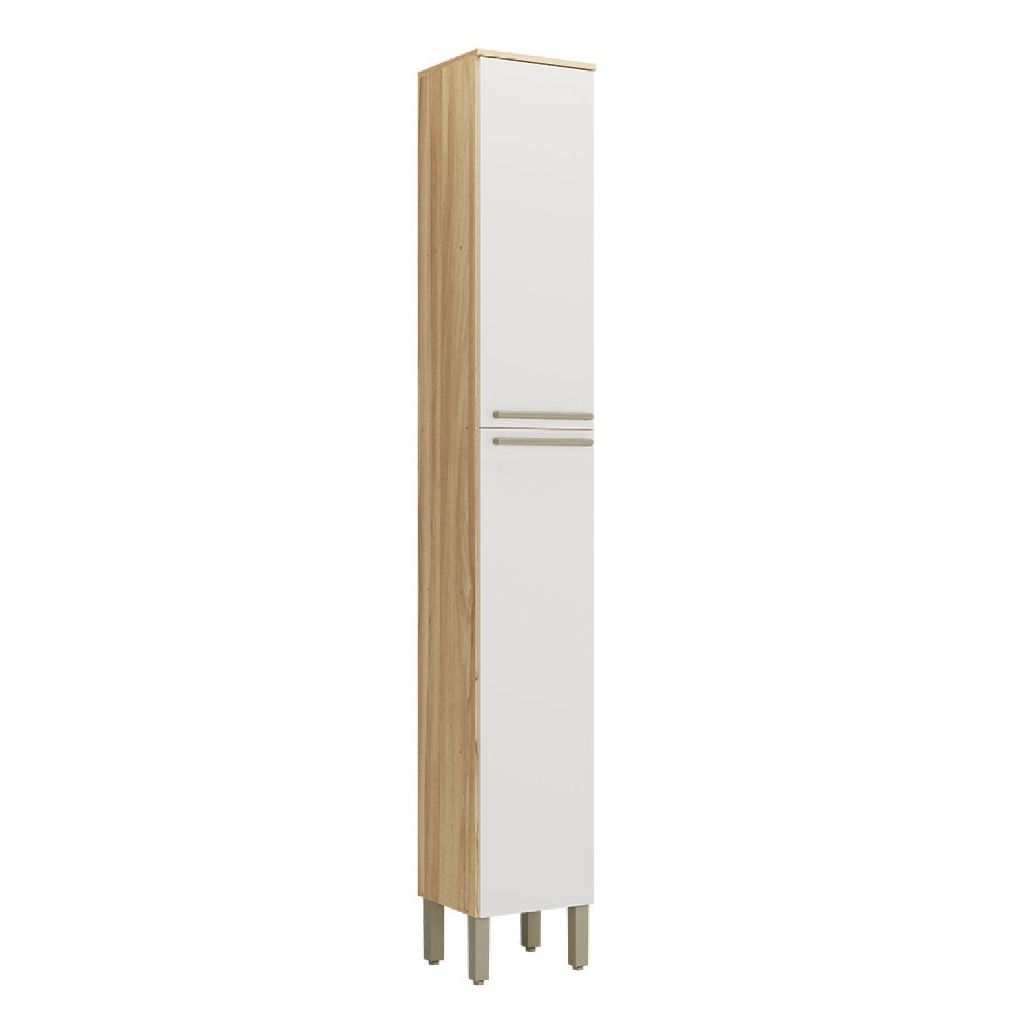 Paneleiro Simples Com 2 Portas 100% Mdf Itália Amêndoa/off White