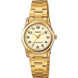 Relógio Casio Feminino Ref: Ltp-v001g-9budf Clássico Dourado