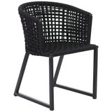 Cadeira Corda Náutica Bali Alumínio Trama Original Preto