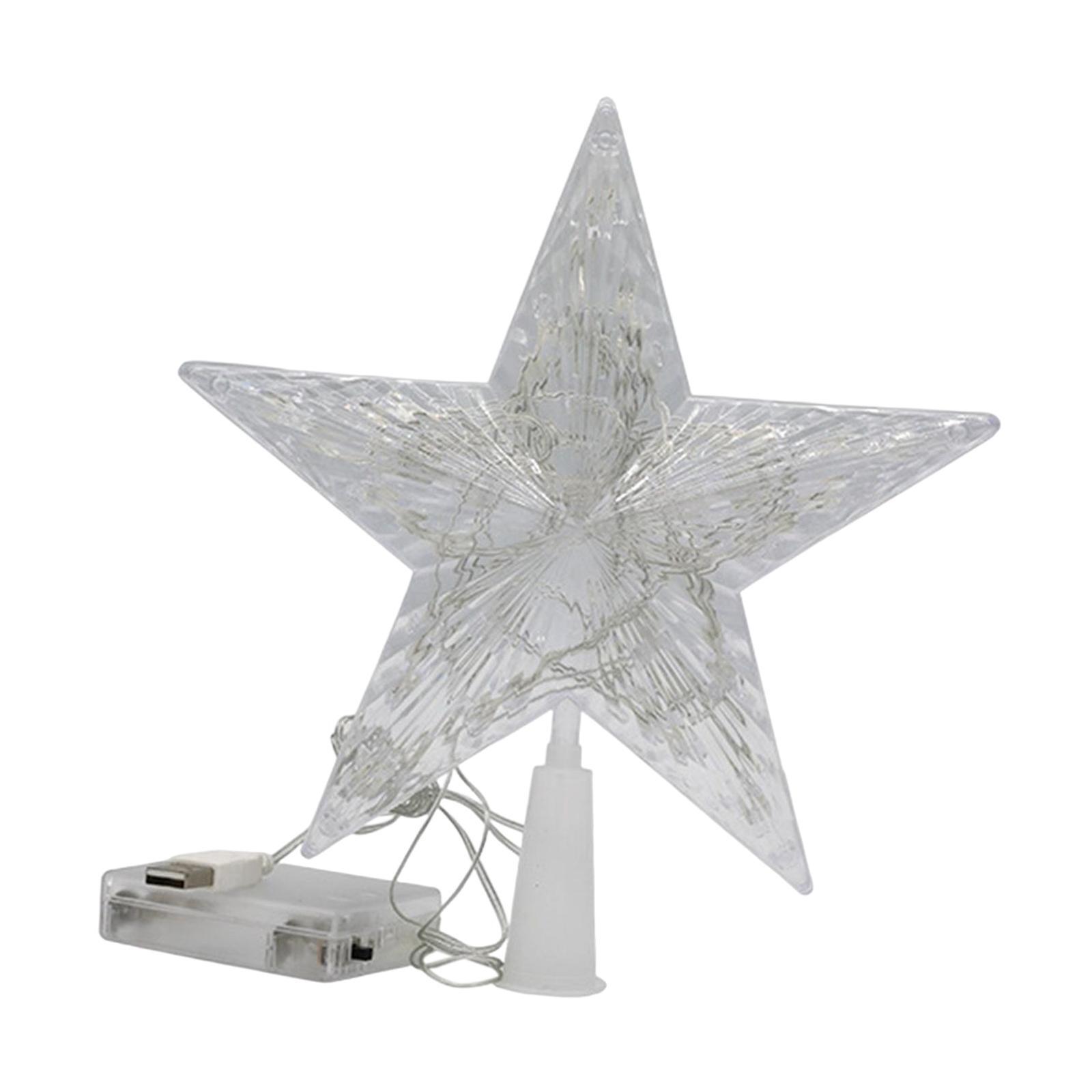 Árvore De Natal Top Star Ornament Com Light Treetop Para