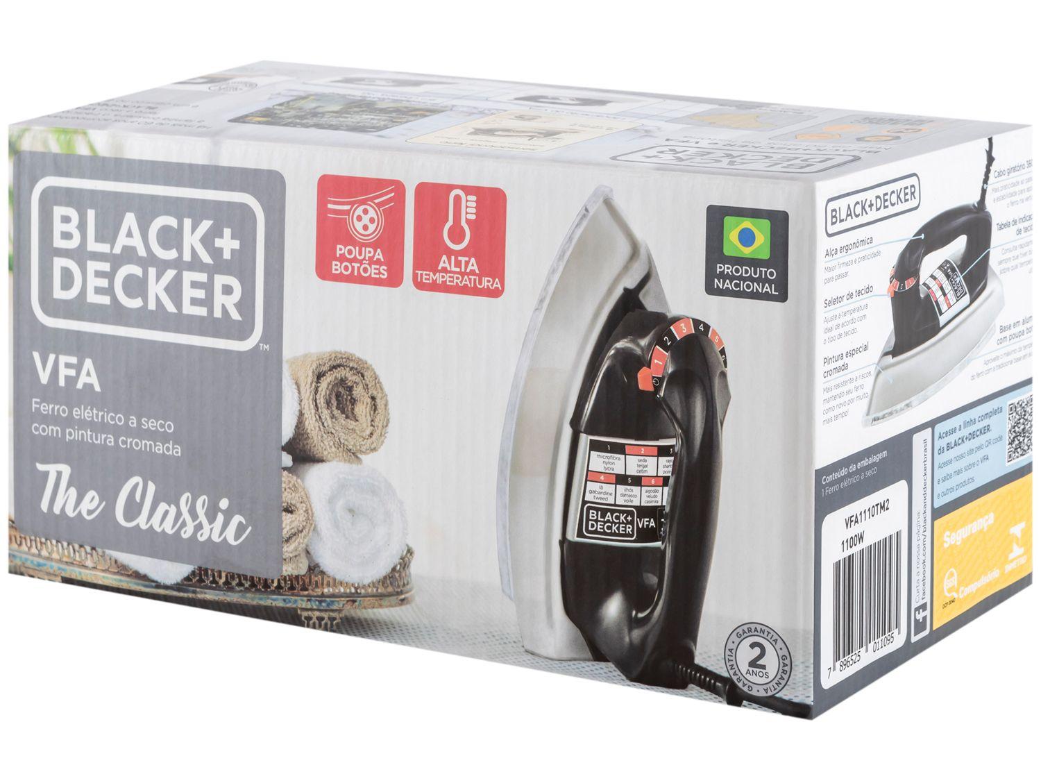 Ferro De Passar A Seco Black&amp;decker Vfa-1110 Automatico 220v