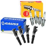 Kit Bobina Gauss + Vela Ngk Livina 1.6 16v 2009 A 2014 Flex