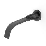 Torneira Para Lavatório De Parede Flow Matte Celite Preto Matte