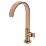 Torneira Para Lavatório De Mesa Bica Alta Flow Rose Gold Matte