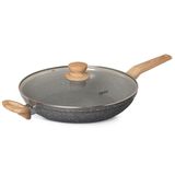 Panela Wok Cerâmic Marble Alumínio 31cm 5,5l Dark Grey Oster