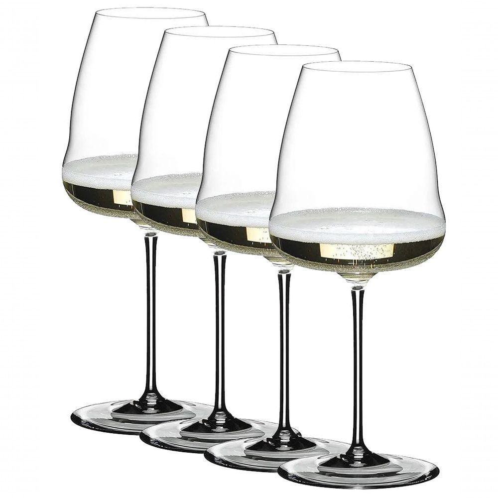 Kit 4 Taças Cristal Riedel Champagne Winewings Espumante