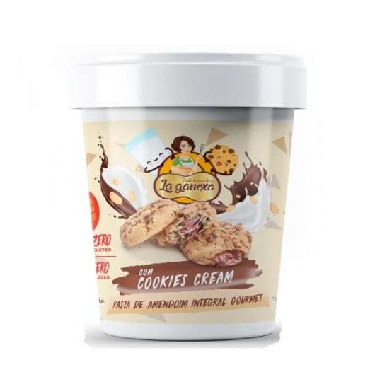 Pasta De Amendoim Integral Gourmet (450g)-la Ganexa Com Cookies Cream