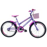 Bicicleta Aro 20 Feminina Infantil Tridal - Lilás - 14
