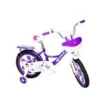 Bicicleta Infantil Aro 16 Unitoys Princess Roxo