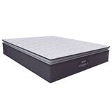 Colchão Casal King Gazin Molas Ensacadas Pillow Top Maximus 193x203x28cm Cinza / Branco