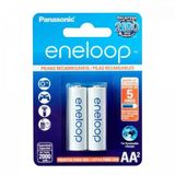 Pilha Recarregável 1,2v Aa 2000mah Eneloop (c-2 Pilhas) Panasonic - Car - 2