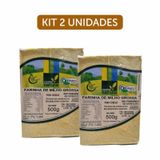 Kit 2x: Farinha Milho Grossa Cuscuz Orgânica Coopernatural