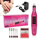 Lixa Elétrica Portátil Rosa 110/220v Para Unhas Naturais