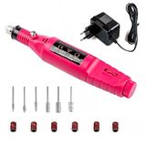 Lixa Elétrica Rosa Recarregável 110v/220v Unhas Naturais