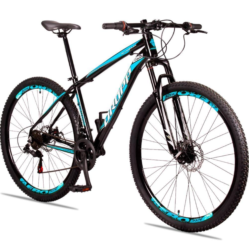 Bicicleta Dropp Aluminum T15 Aro 29 Susp. Dianteira 21 Marchas - Azul/preto