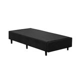 Cama Box Solteirão Nk Camas Suede Preto 40x96x203