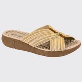 Tamanco Chinelo Feminino Slide Ultra Conforto Modare 7142.101.28375 - Multi Creme/camel - 39