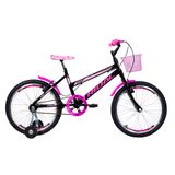 Bicicleta Aro 20 Feminina Infantil Roda Lateral Tridal - Preto - 14