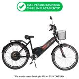 Bicicleta Eletrica Confort 800w Lithium Preta Duos Bikes