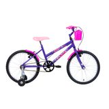 Bicicleta Aro 20 Infantil Mtb Girl Com Roda Lateral - Lilas