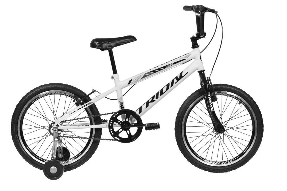 Bicicleta Aro 20 Infantil Bmx Cross Roda Lateral Tridal - Branco - 14