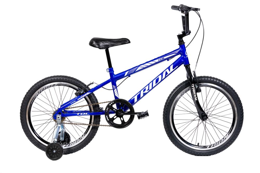 Bicicleta Aro 20 Infantil Bmx Cross Roda Lateral Tridal - Azul - 14