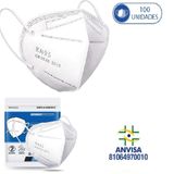 100 Máscaras Respiratórias Kn95 Pff2 Wwdoll 5 Camadas Branca