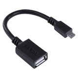 Adaptador Otg Micro Usb Para Usb 2.0 15cm Preto Conexão Celulares Smartphones Tablets - Pamup-15