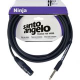 Cabo De Microfone Ninja Hg 0,20 Mm Conector P10-xlr Femea 15ft 4,57 Metros Preto