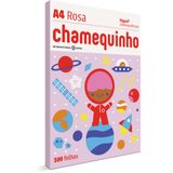 Papel Sulfite Chamequinho Rosa A4 210x297mm 75g 100 Folhas Sylvamo