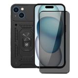 Kit Capa Dinamic Cam Protection E Pelicula Defender Pro Privacidade Para Iphone 15 Plus - Gshield