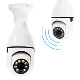 Camera Ip Giratoria 360 C Wifi Lampada Segurança Externa Hd