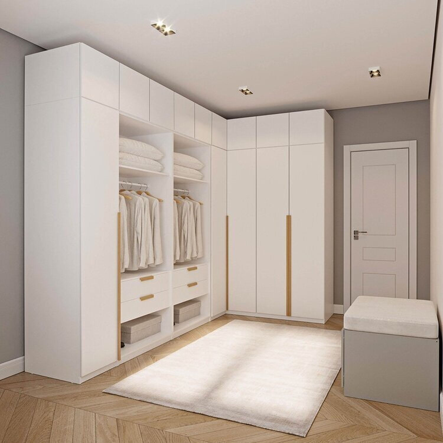 Guarda-roupa Modulado 10 Peças 14 Portas Jade Cabecasa Madeiramadeira Branco Fosco