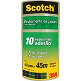 Fita Larga Adesiva 3m 45mm X 45m Com 4 Rolos Scotch 3m
