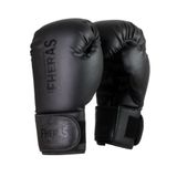 Luva De Boxe Muay Thai Pró Fheras All Black - 08 Oz