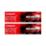 Creme Dental Colgate Luminous White 60g Carvao Ativado - 2un