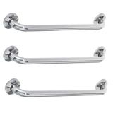 Alça De Apoio Barra 40cm Kit 3 Unidades Inox Cadeirante Deficiente Idoso Acessibilidade Banheiro