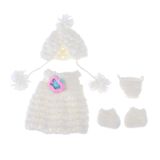 Boneca Adorável Reborn Conjunto De Chapéu De Vestido De Malha Para Bonecas De Bebê De 30cm