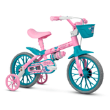 Bicicleta Aro 12 Infantil Com Rodinhas De Treinamento Bike Menina Nathor Charm