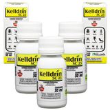 Kit 3 Unidades Kelldrin Sc 25 30ml Inseticida Concentrado Mata Escorpião Barata Aranhas Traças Pulgão Carapato Largatas