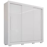 Guarda Roupa Mdp 3 Portas 3 Gavetas 8 Pés Branco