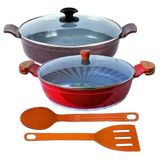 Jogo Frigideiras Antiaderente Usinado Aa E Am 30cm T05 N06