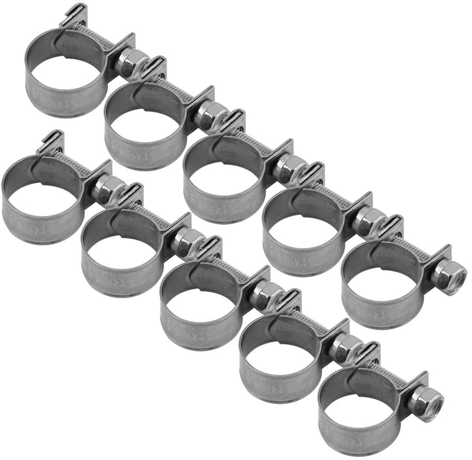 10 Pacote Pesado De Aço Inoxidável Grampos De Combustível 6mm-20mm Tamanho Opcional Para Encanamento (14-16mm)