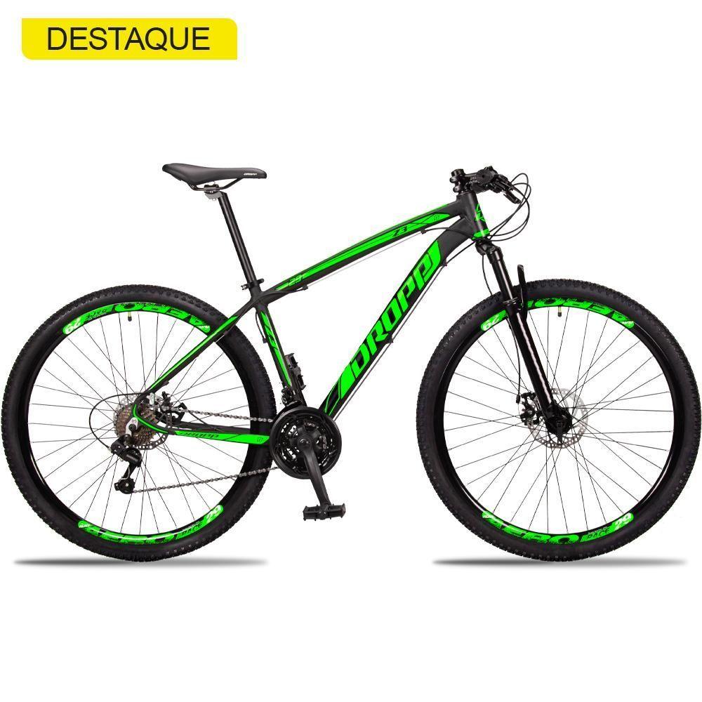 Bicicleta Dropp Z3 Disc H T21 Aro 29 Susp. Dianteira 21 Marchas - Preto/verde