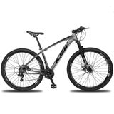 Bicicleta Aro 29 Ksw Xlt 24 Marchas Shimano E Freios A Disco Quadro 19&quot; Grafite-preto
