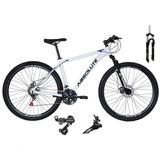 Bicicleta Aro 29 Absolute Nero 4 Câmbio Shimano 24v Acera K7 Garfo Trava Freio A Disco - Branco Tam.17