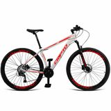 Bicicleta Aro 29 Cripto 18v Absolute Hidráulica Trava E K7 - Branco-vermelho - 19&quot; Branco-vermelho